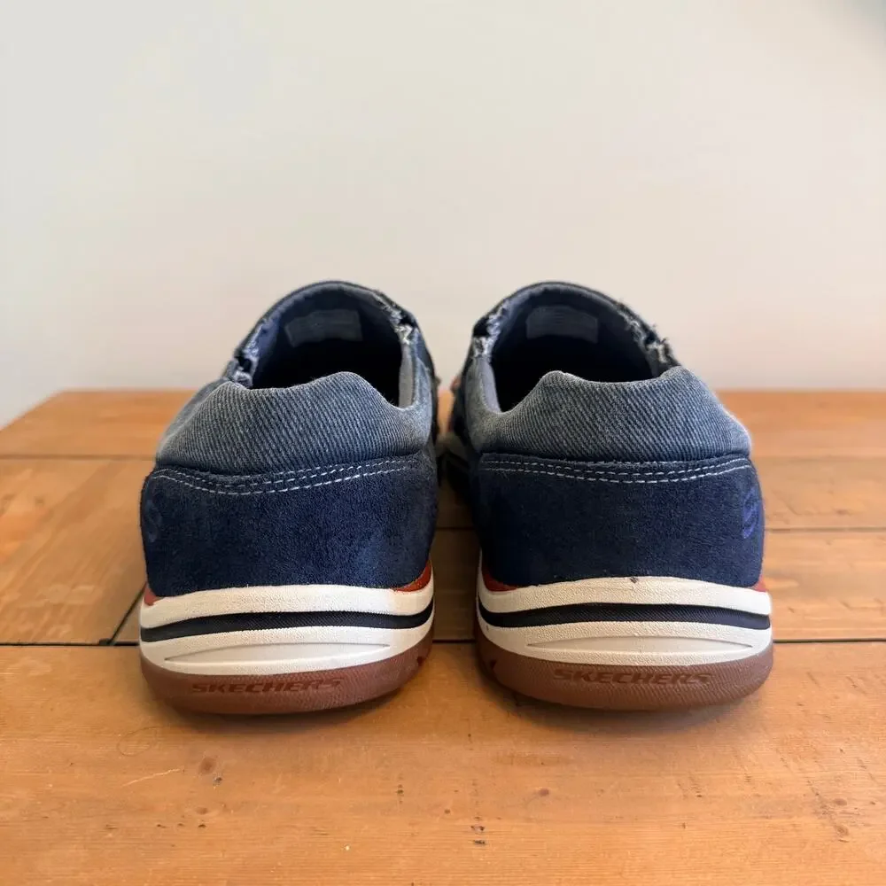 Skechers Relaxed Fit Men's 9.5 Extra Wide Slip On Loafers Canvas Canvas Shoes